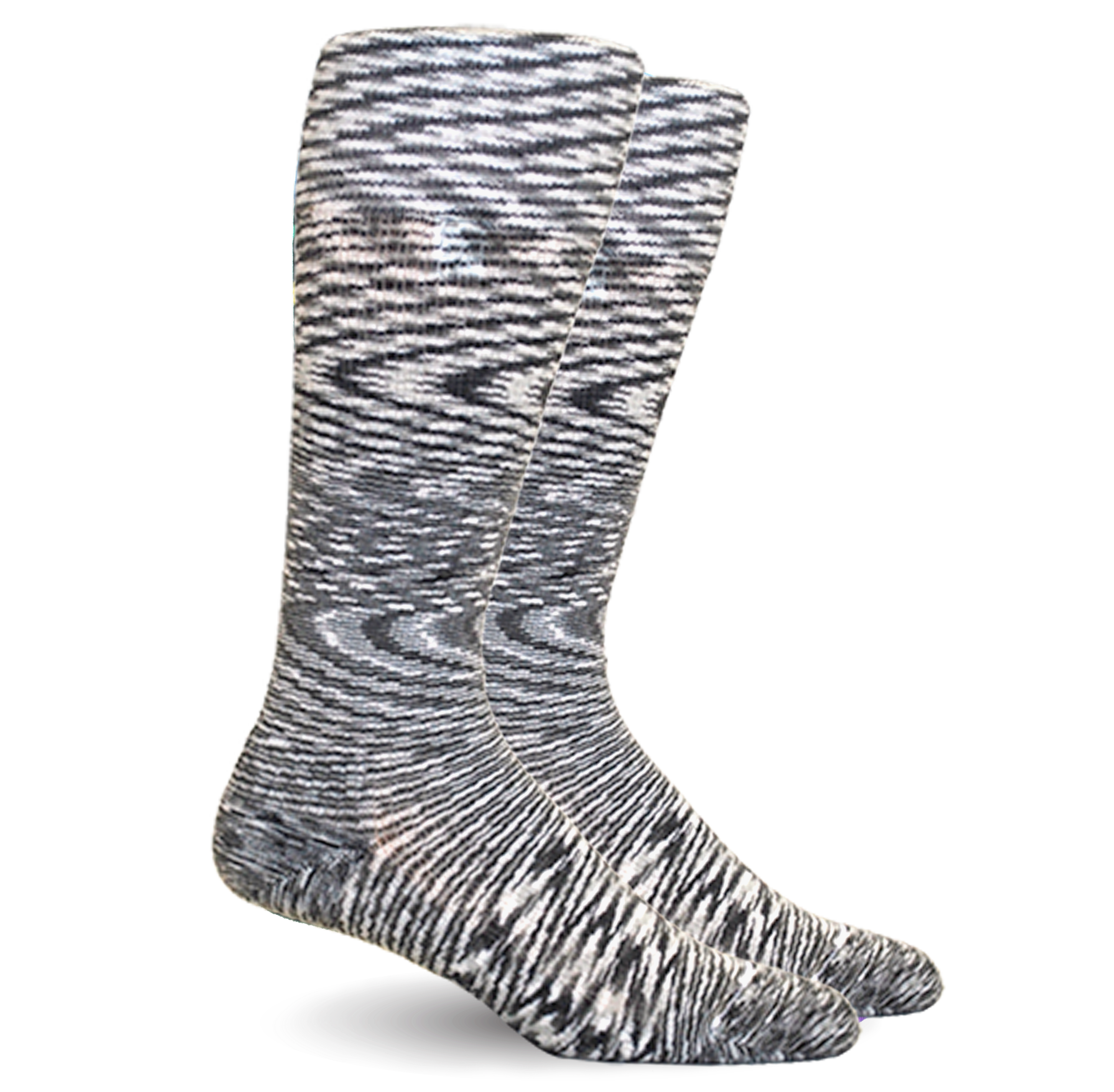 Space Dyed Cotton Grey/White Energy Socks